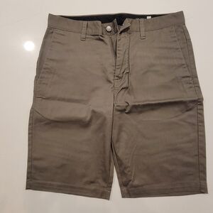 Volcom Men's Khaki Flat Front Shorts